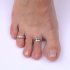 Stříbrný prsten na nohu Ally