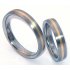 Ocelový snubní prsten se zlatem ZAU14400